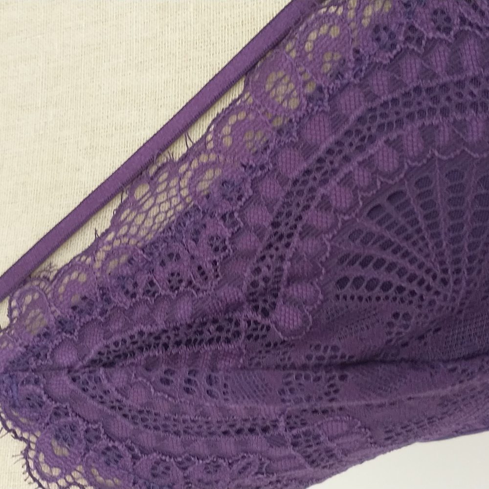 Elegant Purple Lace Chemise Size S - Picture 3 of 7